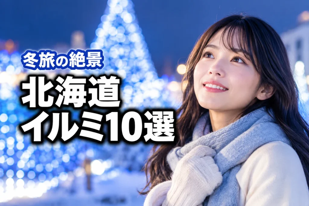 北海道イルミネーション2026おすすめ10選！冬旅で巡る絶景スポット（記事のアイキャッチ画像）