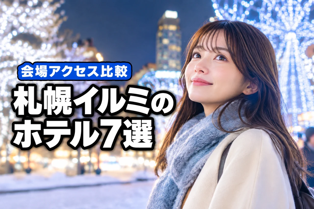 札幌ホワイトイルミネーション観賞に便利なホテル7選会場アクセスで比較（記事のアイキャッチ画像）