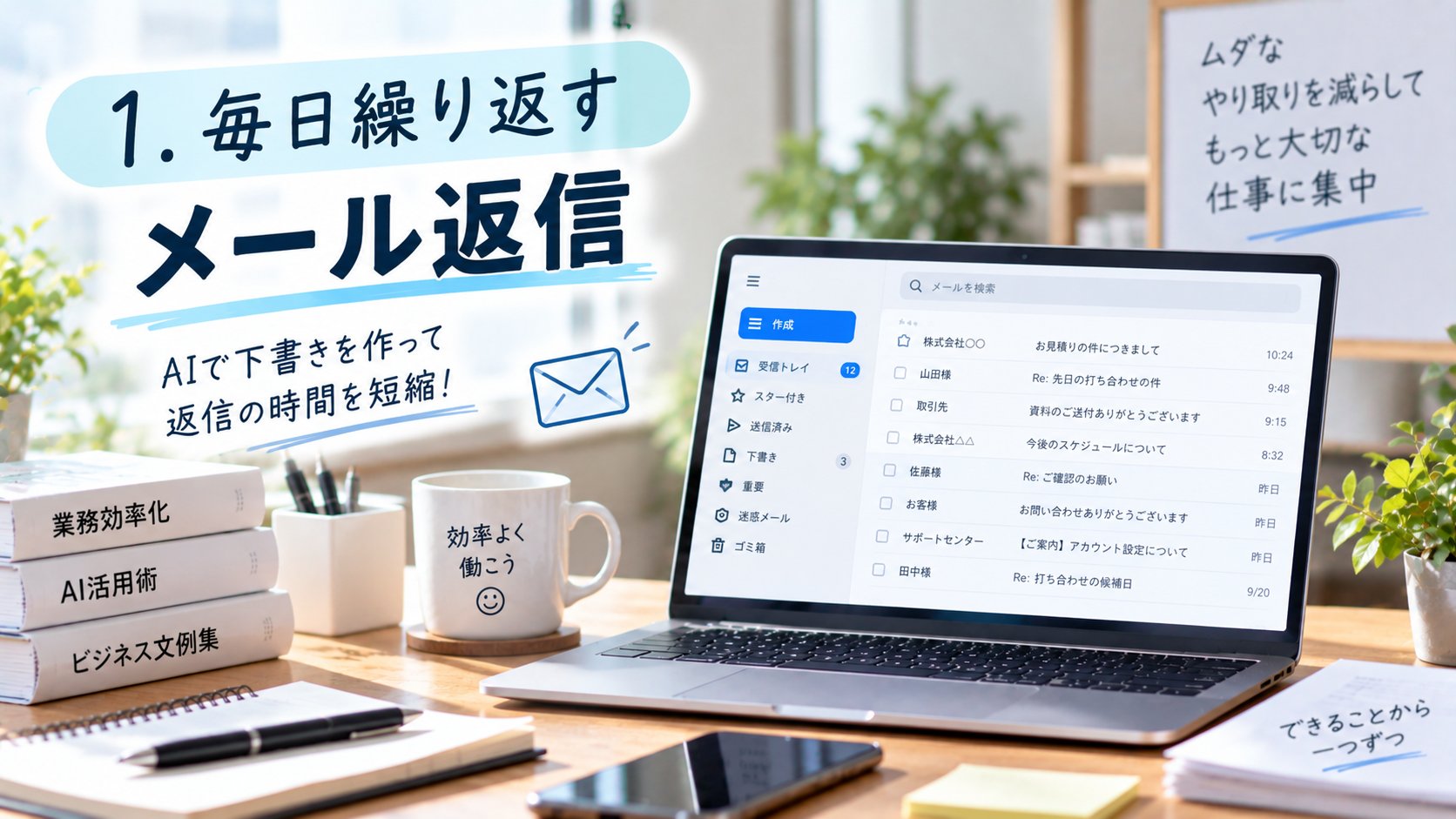 毎日繰り返すメール返信