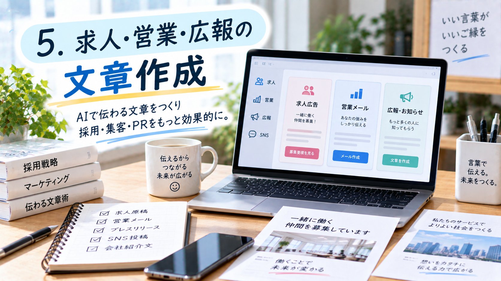 求人・営業・広報の文章作成