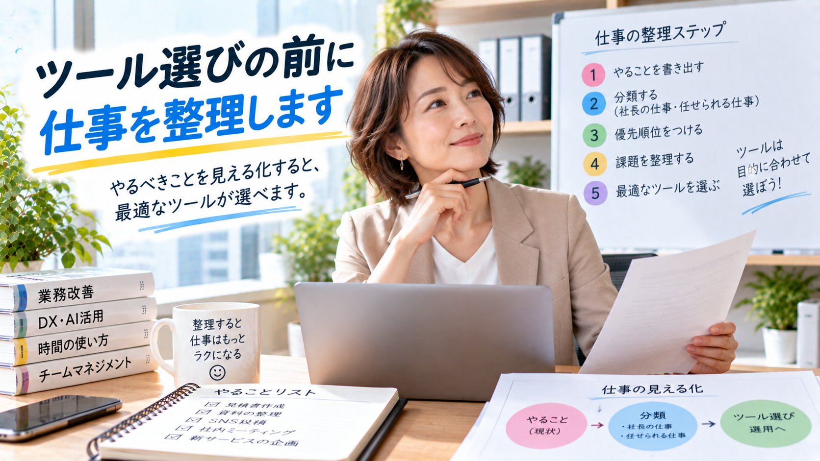 ツール選びの前に仕事を整理します
