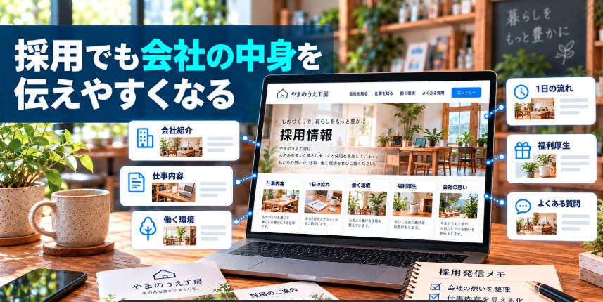理由4．採用でも会社の中身を伝えやすくなる